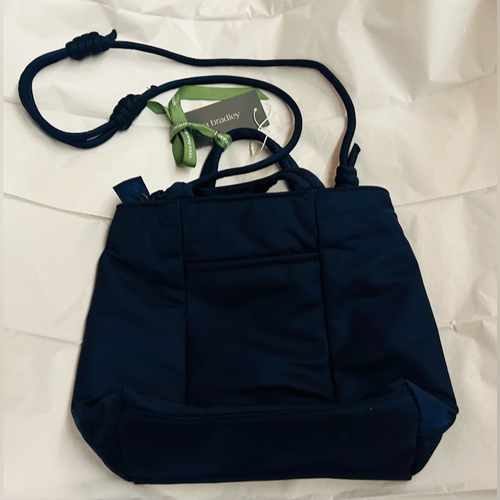 New Vera Bradley Mini Original Tote Bag Peacoat Blue Color Retail Price $95